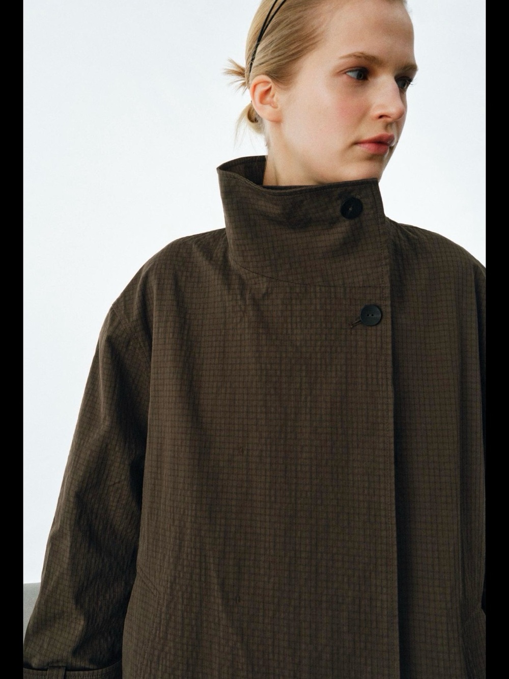 ZARA ZW Collection Plaid Trench Coat NWT❗️ - Picture 6 of 8